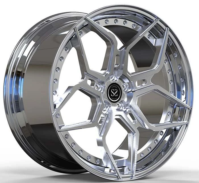 Ferrari F355 19x8.5 ir 19x11 5x108 2-PC aliuminio lydinio ratlankiai pritaikyti apdailos poliravimui ir skaidrus šepetys