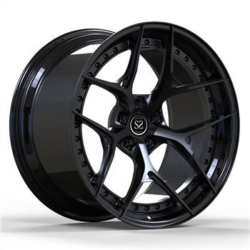 SSJK2084 Tinka McLaren 720S 5x112 2-PC kaltiniai aliuminio lydinio ratlankiai Suskirstytos 20 ir 21 colių 5x112 Blizgus Juodas