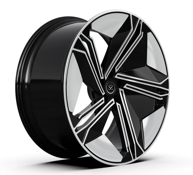 Monoblokas 23x10,5 juodas, mechaninis paviršius Audi RS Q8 Custom giliai įgaubtas kaltinis rato ratlankis