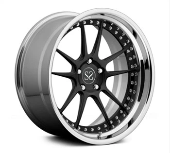 20 colių ratlankiai poliruoti pagal užsakymą 3-PC kaltinio lydinio ratlankiai, skirti MERCEDES-BENZ SL55 / 19x9,5 plius 55 20x11 plius 55